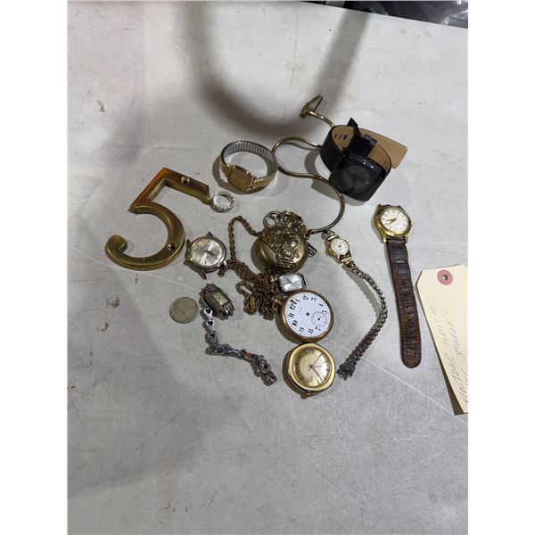 Vintage watches and assorted jewelry, etc.