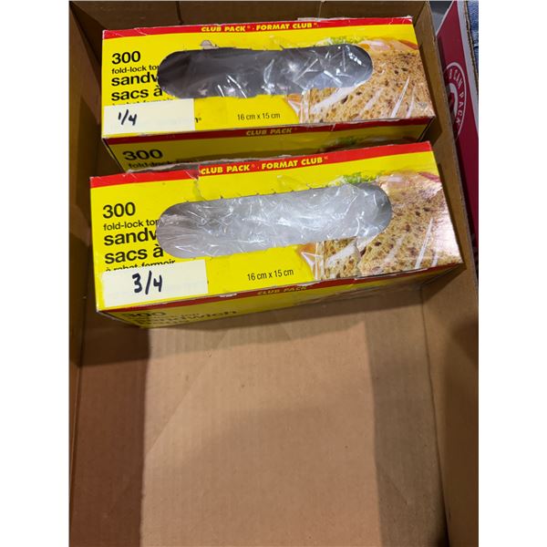 Assorted sandwich bags
