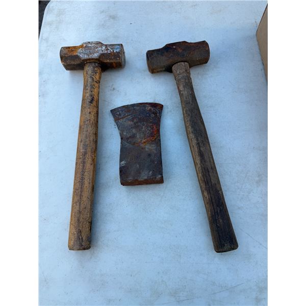 Hammers and ax head