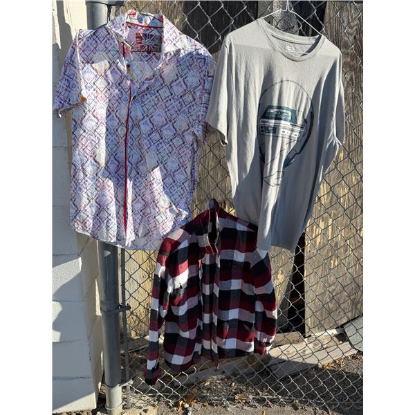 3 shirts assorted sizes