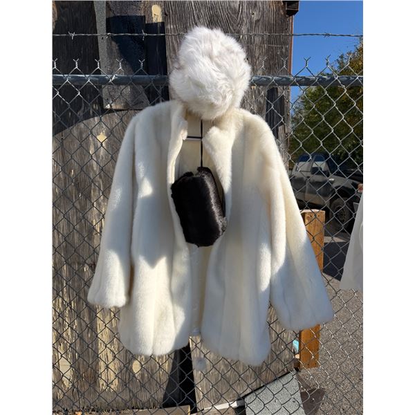 Coat, hand, warmer and hat