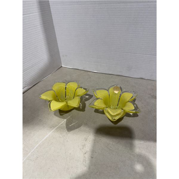 Glass candle holders