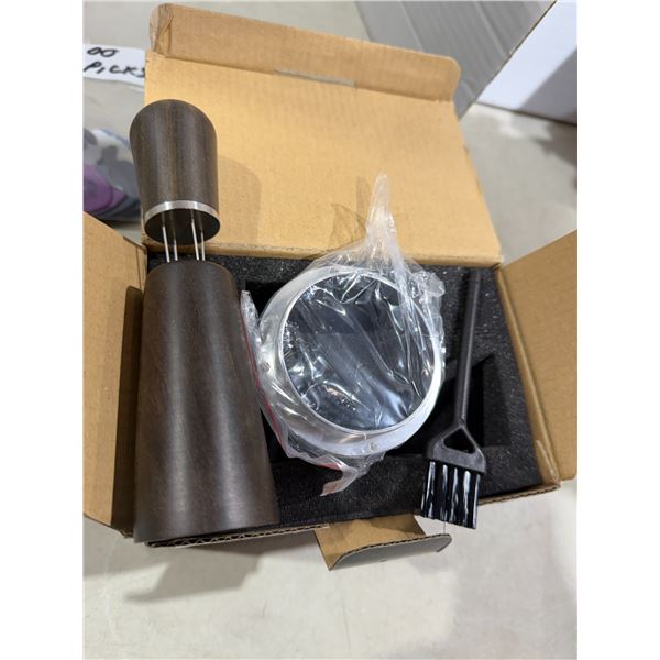 Espresso coffee item with cleaning brush