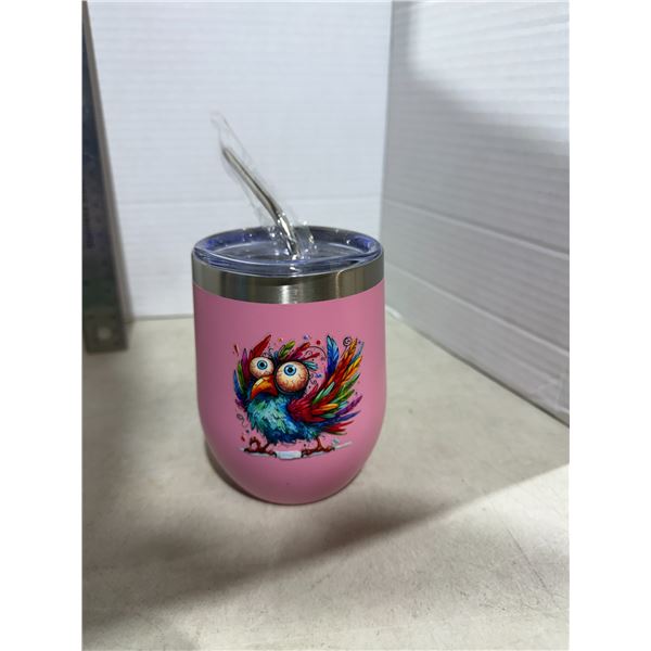 New to go mug bird themed