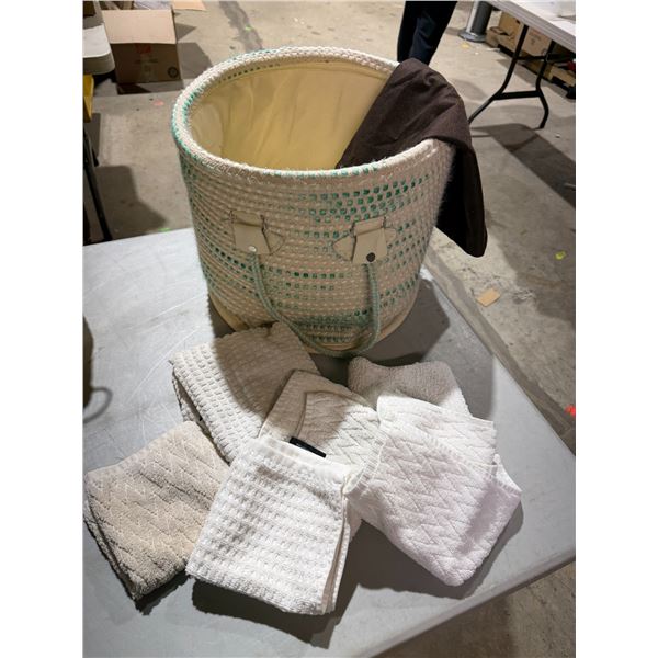Basket and towels