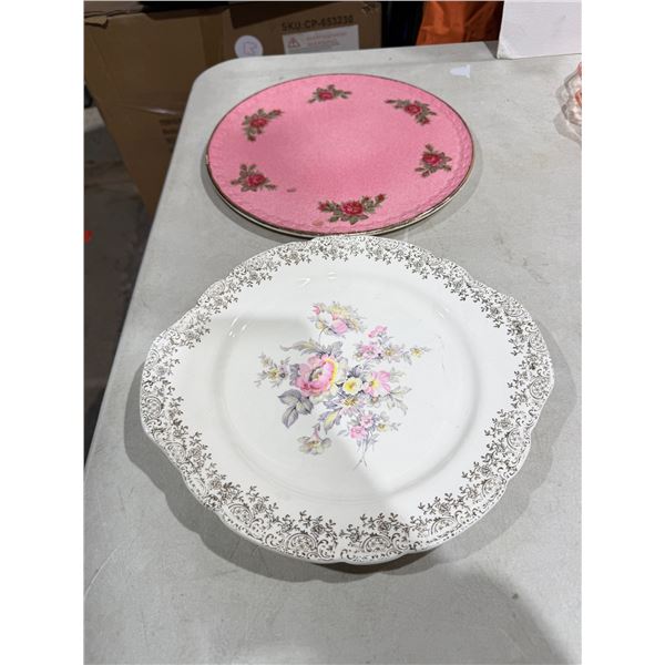 Ainsley platter and French Saxon platter