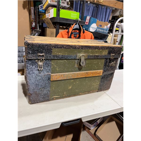 Antique storage trunk 32" x 17" x 19"