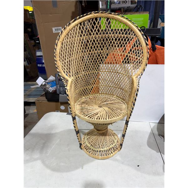 Wicker chair, decor/plant stand