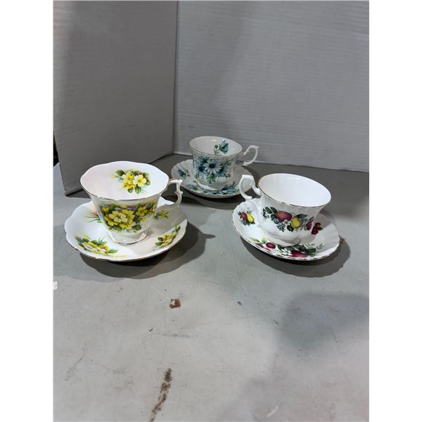 Royal Albert tea, cups, and saucer