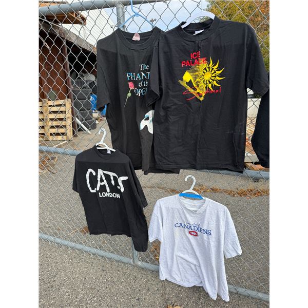 T-shirts, size, large and extra large