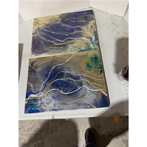 Nicole's painting escape each measure  16 x 12