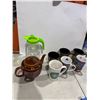 Image 1 : Assorted mugs, teapot, and PITCHER
