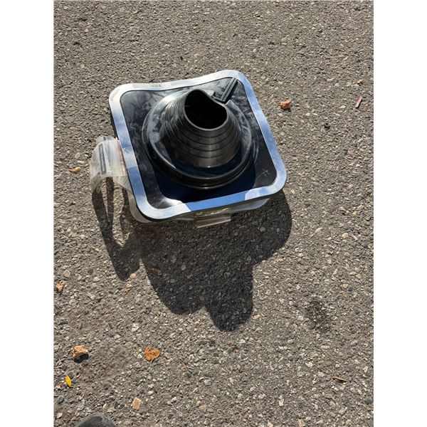 Lot of 6 -- Dektite Premium #6 Black EPDM Metal Roof Pipe Flashing, Square Base, Pipe OD 5" to 9" --