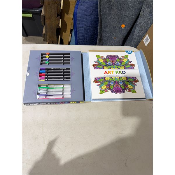 Art pad with markers