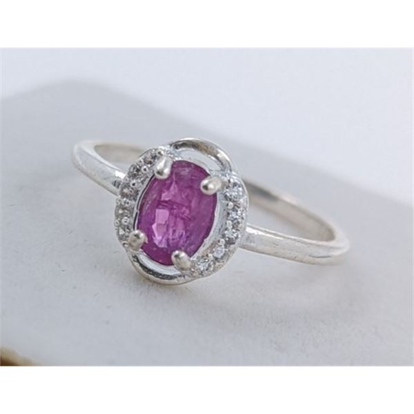 1.5 ct Certified Silver Ruby gemstone Ring ($1,620 Appraisal)