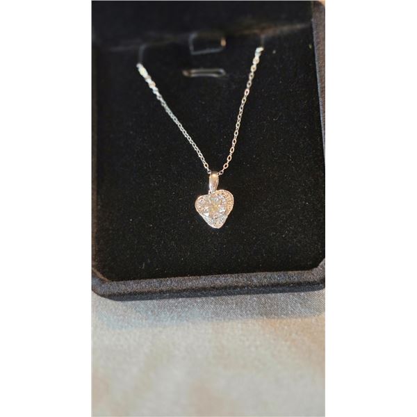 1.0ct Swirl Halo Necklace - Retail $1525.00
