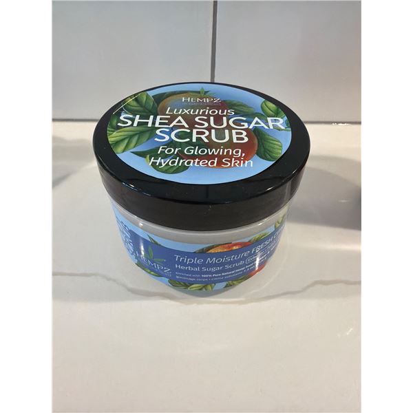 HEMPZ luxurious Shea, sugar, scrub, triple moisture, fresh citrus