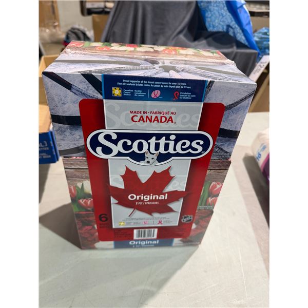 Scotties six boxes tissue