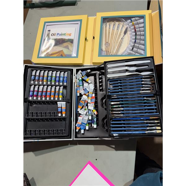 Crafting items and oil paint kit