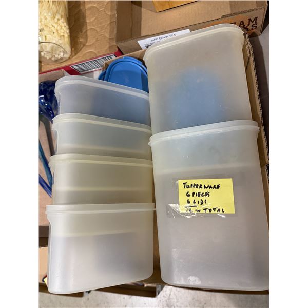 Tupperware six container six lids