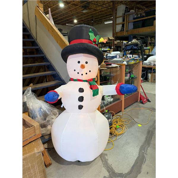 Light up waving snowman just over 5 feet tall