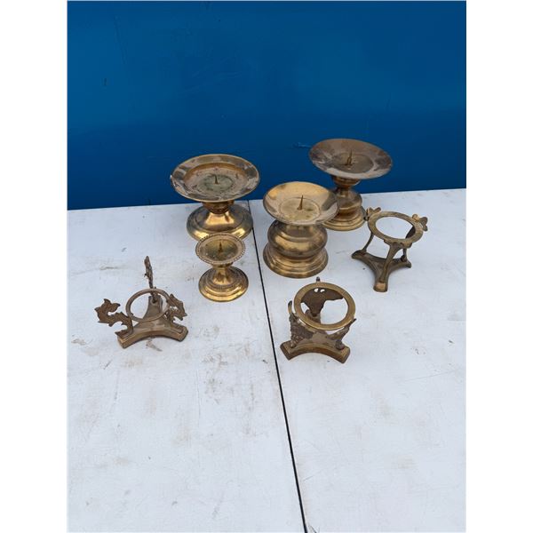 Brass candle holders