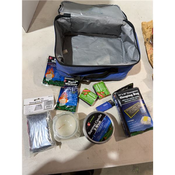 Cooler bag with emergency and outdoor items