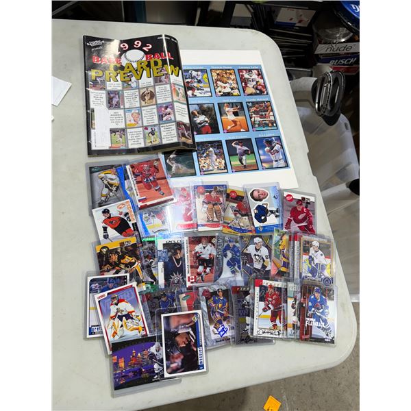 Sports cards and books