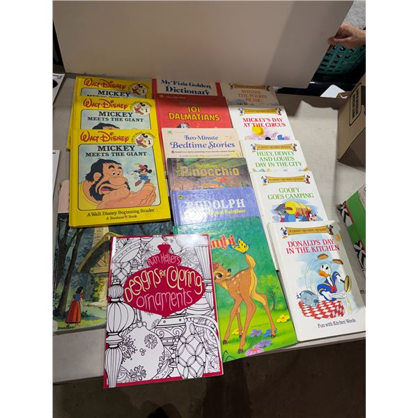 Disney books and other coloring book