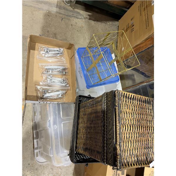 Baskets and container and drawer pulls