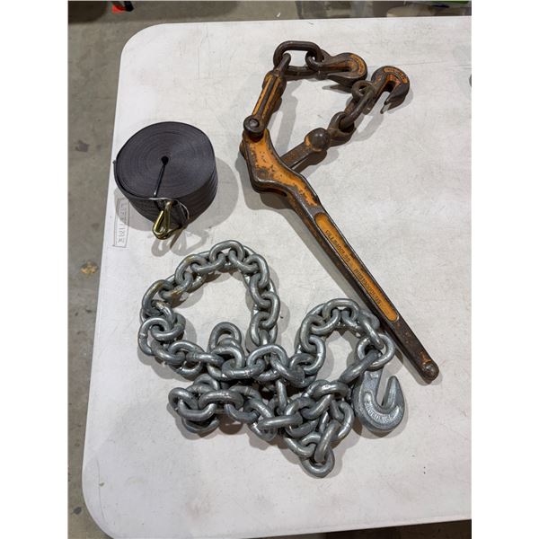 Load binder and chain and strap