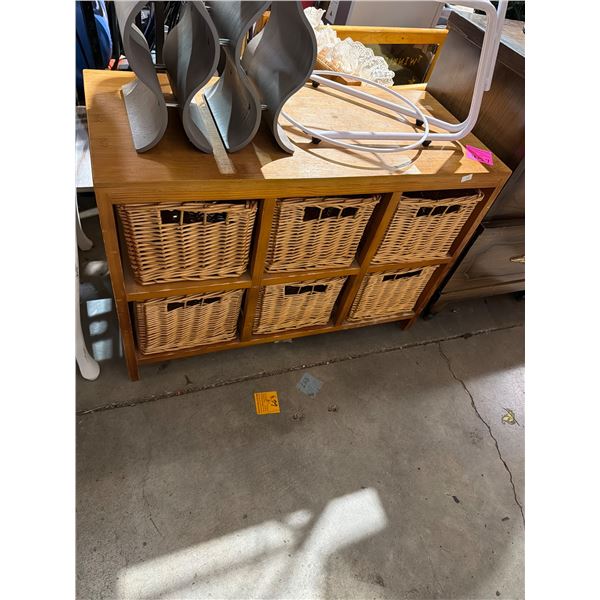 Basket storage shelf 28" x 12 1/2" x 10" tall