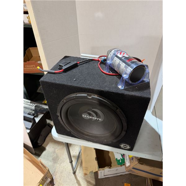 Amp and subwoofer
