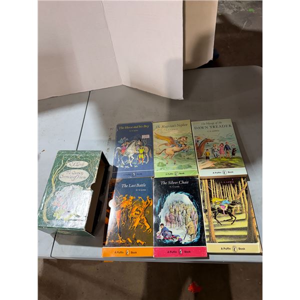 C. S Lewis the complete Chronicles of Narnia books.