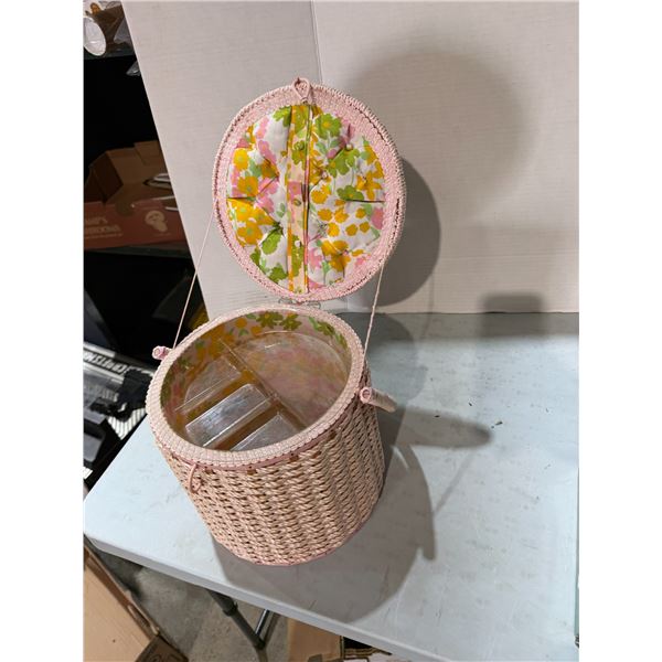 Vintage sewing basket