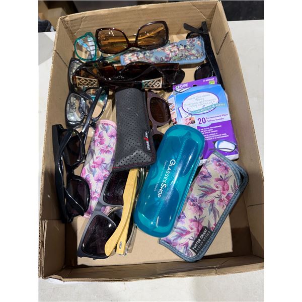 Sunglasses and other glasses, etc.