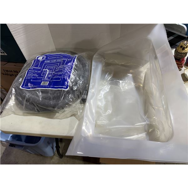 Vapor barrier SUMP PUMP drainage kit