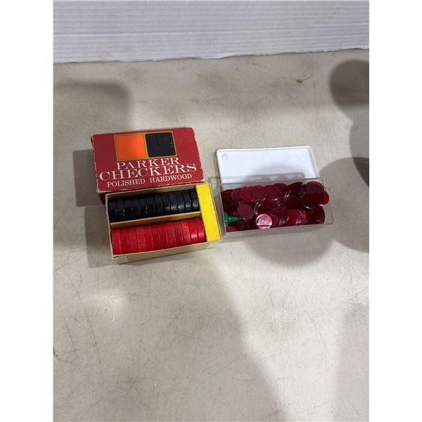 1960's Parker checkers and bingo chips