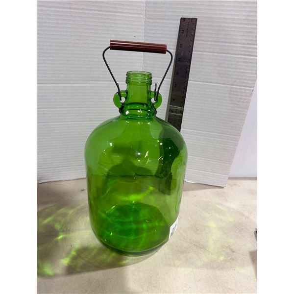 Vintage Canada one gallon glass green jug