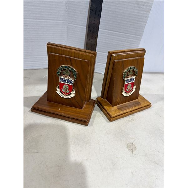 Vintage strong College Toronto Walnut bookends