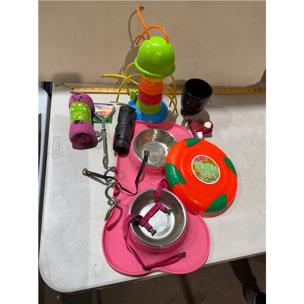 Pet items, sprinkler dishes, etc.