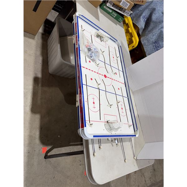 Vintage hockey game with men and Puck