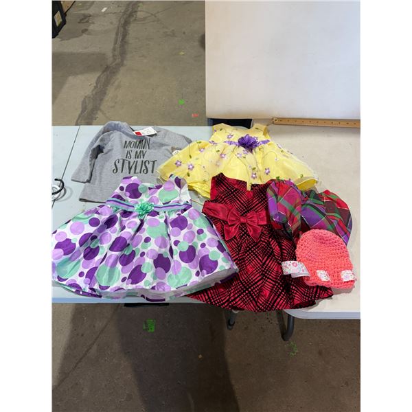 Baby Clothing 3 to 6 month dresses and shirt is 12 months