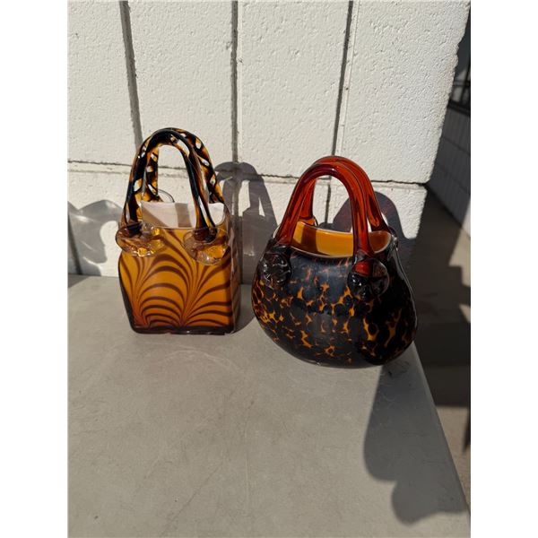 Glass purse decor