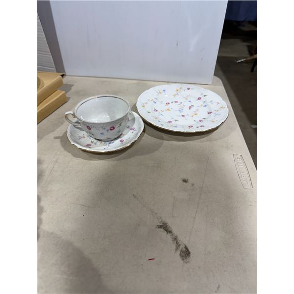 German teacup and saucer and sandwich plate