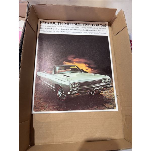Plymouth and midsize 68 vehicle advertising