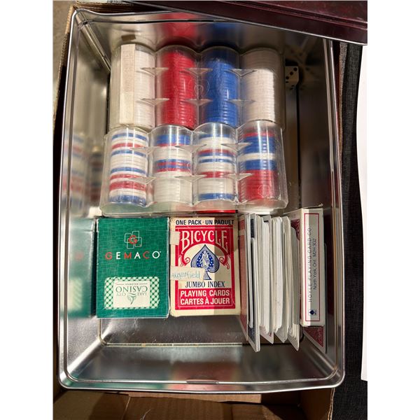 Poker chips and cards