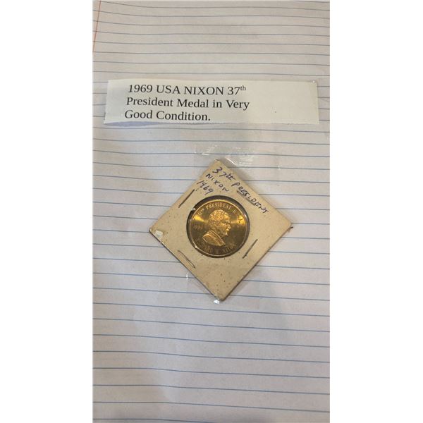1969 USA Nixon 37th medal