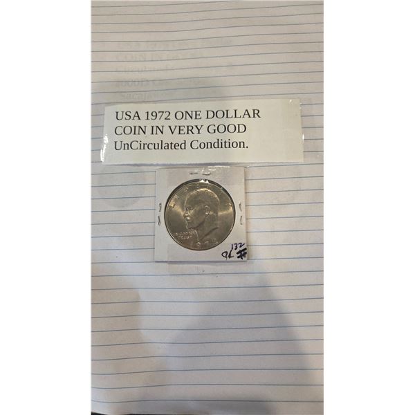 1972 USA one dollar coin