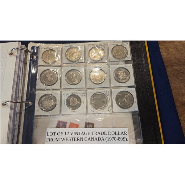 12 vintage trade dollar coins